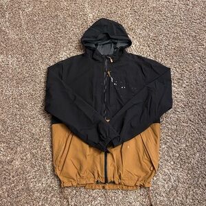 Carhartt Black and Brown Hooded Rain Defender